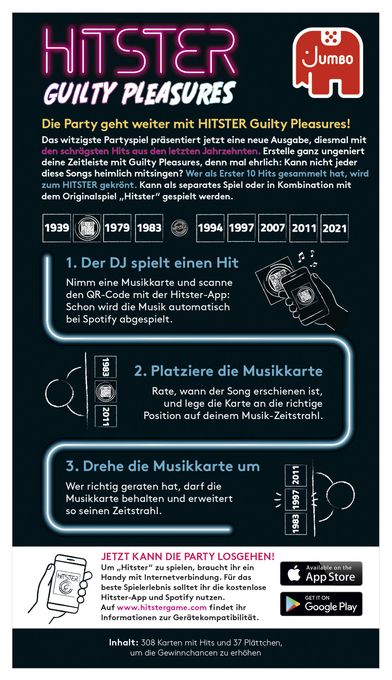 Brettspiel bis zu 10 Spielern ab 16 Jahr(e) Hitster - Guilty Pleasures (DACH) 