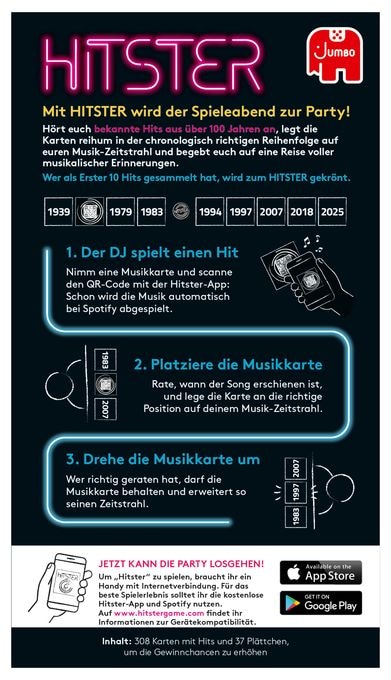 Kartenspiel bis zu 10 Spielern ab 16 Jahr(e) Hitster - Original 