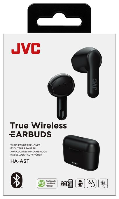 In-Ear Bluetooth Kopfhörer Kabellos TWS 22 h Laufzeit IPX4  HA-A3T (Schwarz) 