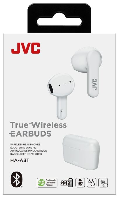 In-Ear Bluetooth Kopfhörer Kabellos TWS 22 h Laufzeit IPX4  HA-A3T (Weiß) 