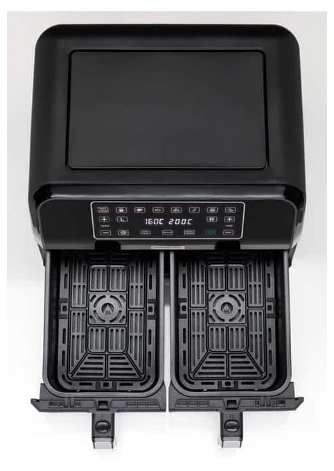 Doppel Heißluftfritteuse 8 l 1700 W  HFM20.000MB kHealthy Twin Airfryer (Schwarz) 