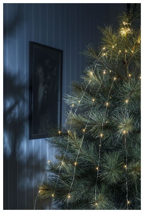 LED Tropfenlametta 10 Straenge 