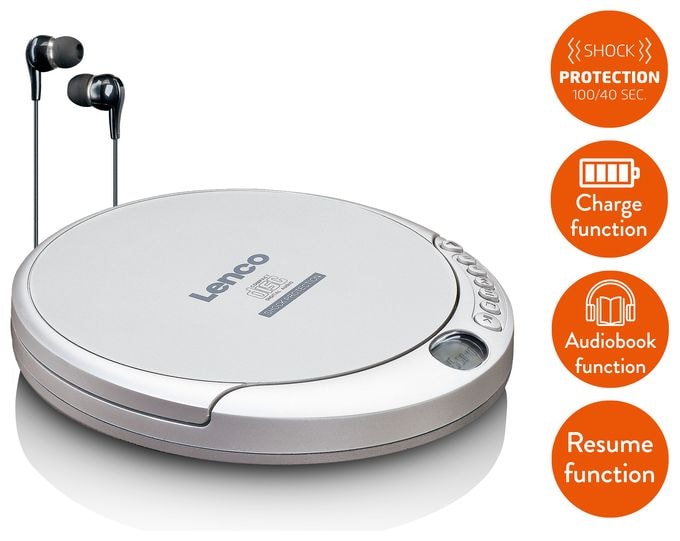 CD Payer  CD-201 portabler (Silber) 