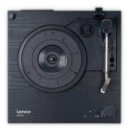 Audio-Plattenspieler mit Riemenantrieb  LS-15BK (Schwarz) 