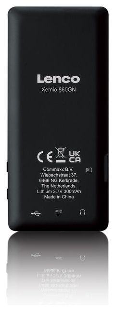 MP3 Spieler 8 GB  Xemio-860 (Schwarz, Limette) 