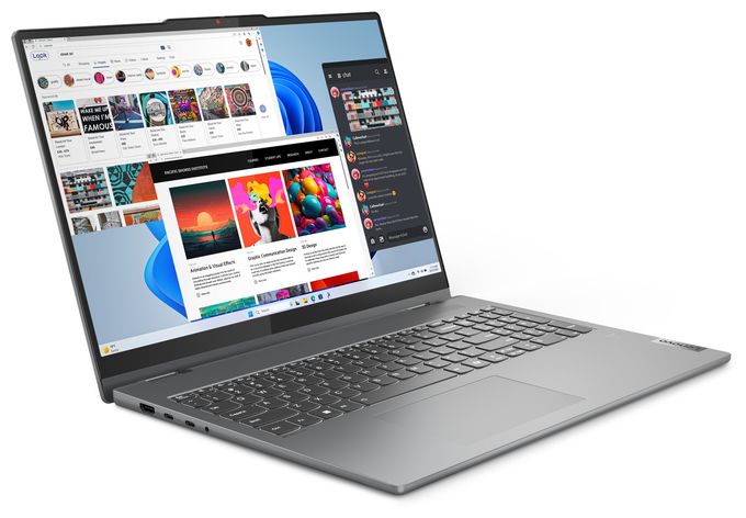 WUXGA Notebook 40,6 cm (16 Zoll) 1920 x 1200 Pixel 1 TB SSD Windows 11 Home AMD Ryzen 5 max. 5 GHz  IdeaPad 5 2-in-1 16AHP9 (Grau) 