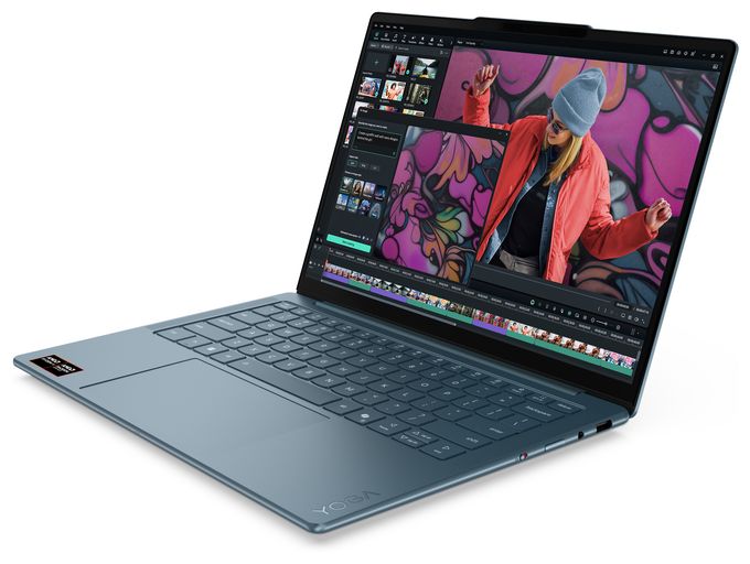 2K Ultra HD Notebook 35,6 cm (14 Zoll) 2880 x 1800 Pixel 1 TB SSD Windows 11 Home AMD Ryzen 7 max. 5 GHz  Yoga Slim 7 14AKP10 Copilot+ (Türkis) 