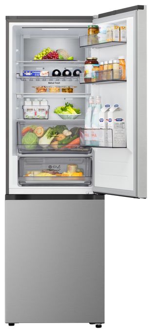 220 l / 113 l Kühl-Gefrierkombi freistehend NoFrost 169 kWh Jahr  GBBS514CPY (Silber) 