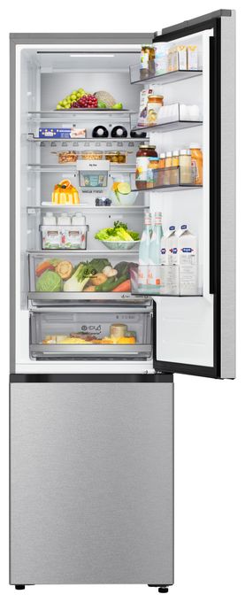 262 l / 113 l Kühl-Gefrierkombi freistehend NoFrost 112 kWh Jahr  GBBS726AMB (Silber) 