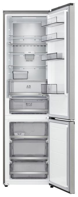 262 l / 113 l Kühl-Gefrierkombi freistehend NoFrost 139 kWh Jahr  GBBS726BPY (Silber) 