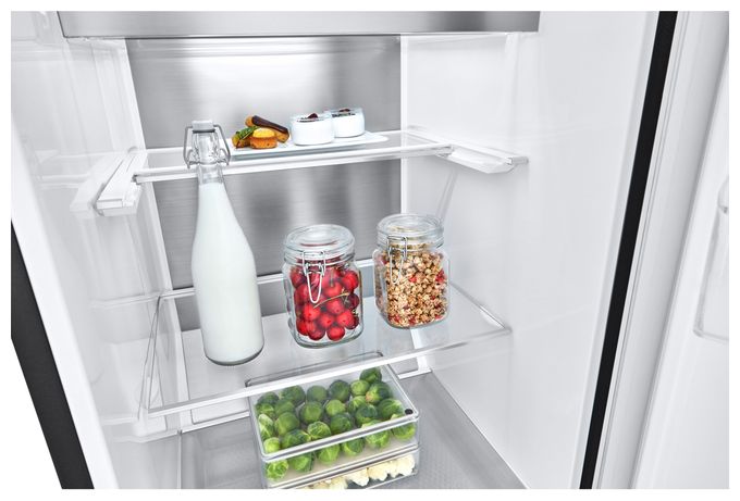 386 l / 386 l Kühlschrank freistehend EEK: C 77 kWh Jahr  GLM71MCCSX (Schwarz) 