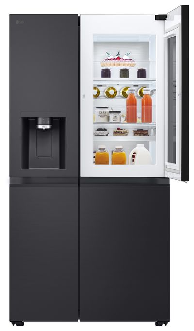 Side-by-Side Kühl-/ Gefrierkombination 407 l / 221 l 276 kWh NoFrost 1790 mm x 913 mm  GSXE90EVDD (Schwarz) 