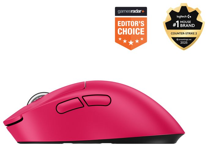 44000 DPI Gaming Maus Optisch  Pro X Superlight 2 DEX (Magenta) 