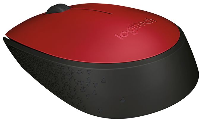 1000 DPI Büro Maus Optisch  M171 (Schwarz, Rot) 