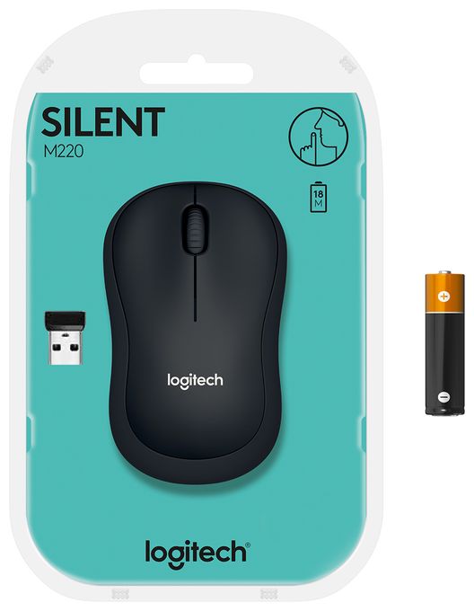 1000 DPI Büro Maus Optisch  M220 (Anthrazit) 