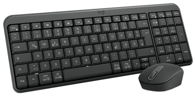 Universal Tastatur RF Wireless + Bluetooth 2.4 GHz  MK250 Compact Bluetooth Wireless Combo (Graphit) 