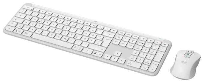 Büro Tastatur RF Wireless + Bluetooth 2.4 GHz  MK950 Signature Slim (Weiß) 