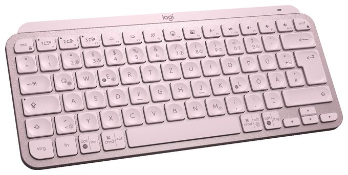 LED Büro Tastatur RF Wireless + Bluetooth 2.4 GHz  MX Keys Mini Minimalist (Rose) 