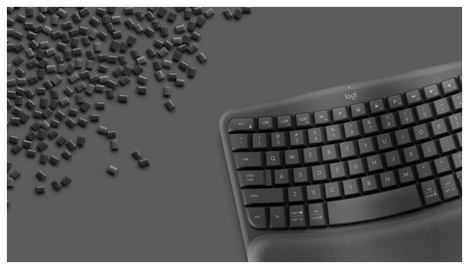 Büro Tastatur RF Wireless + Bluetooth 2.4 GHz  Wave Keys (Graphit) 