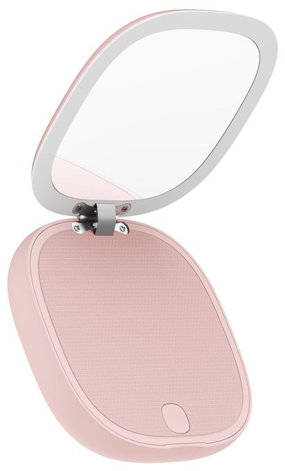 4000 mAh Powerbank USB Typ-C Kabelloses Laden  Schminkspiegel mit (Rose) 