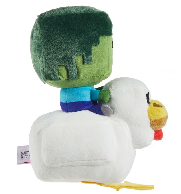 Minecraft Hühnerjockey-Zombie Spielzeug, ca. 20 cm große weiche Figur, vom Videospiel inspirierter Charakter 