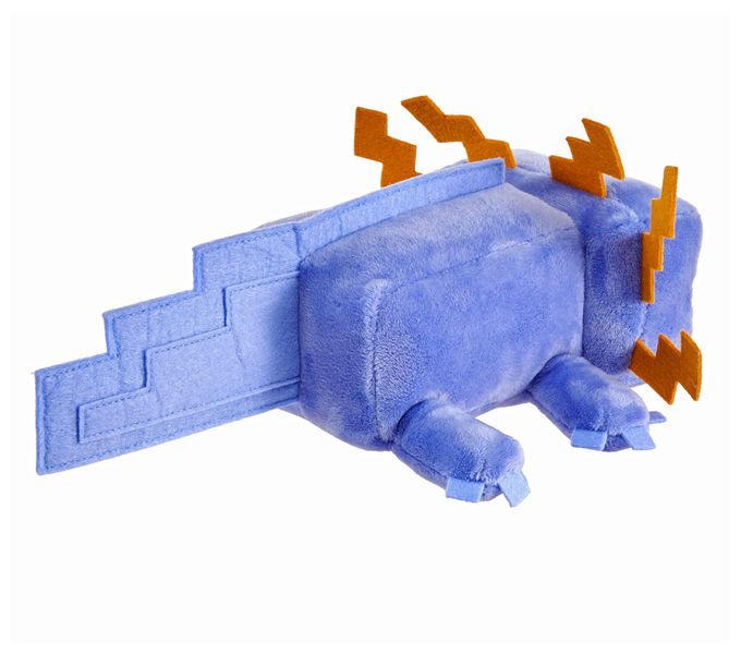 Minecraft weiches Spielzeug blaues Axolotl, ca. 20 cm große weiche Sammelfigur, vom Videospiel inspirierter Charakter 