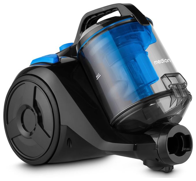 Bodenstaubsauger Beutellos 800 W HEPA (Transparent, Schwarz, Blau) E2001 MD12078 