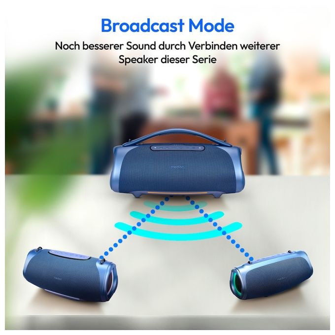 100 W Bluetooth Lautsprecher IPX7 Laufzeit bis 30 h  Life P61768 (Blau) 