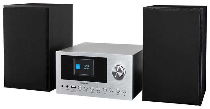 Heim-Audio-Mikrosystem AM, DAB+, FM, UKW 30 W Bluetooth  Life P85003 (Schwarz, Silber) 