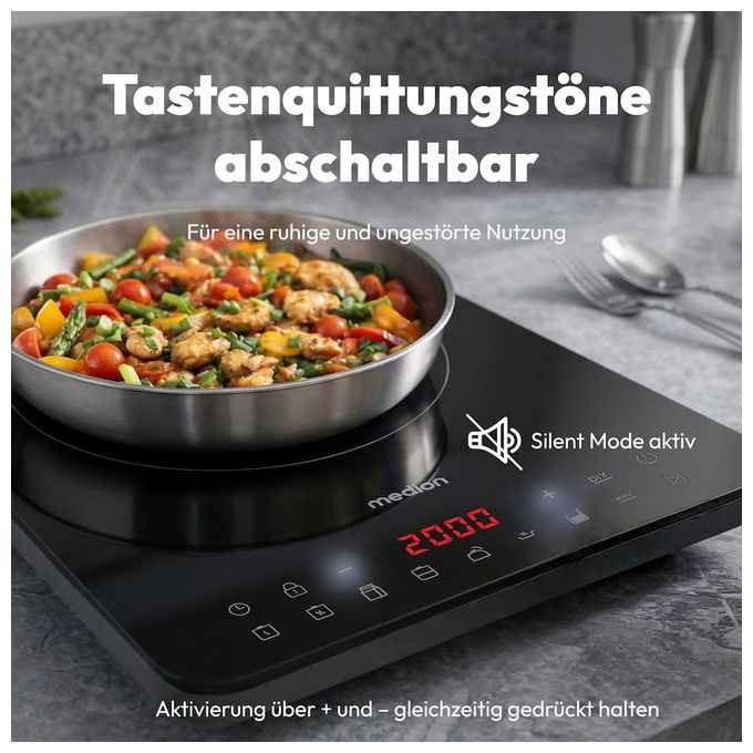 28 cm Induktions Kochfeld/Herdplatte 1 Zone(n) MD100090 autarkes 