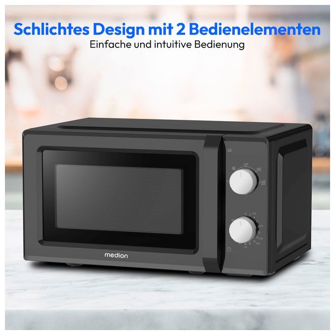 Freistehende Mikrowelle 700 W Größe: klein 5 Stufen  MD11475 (Schwarz) 