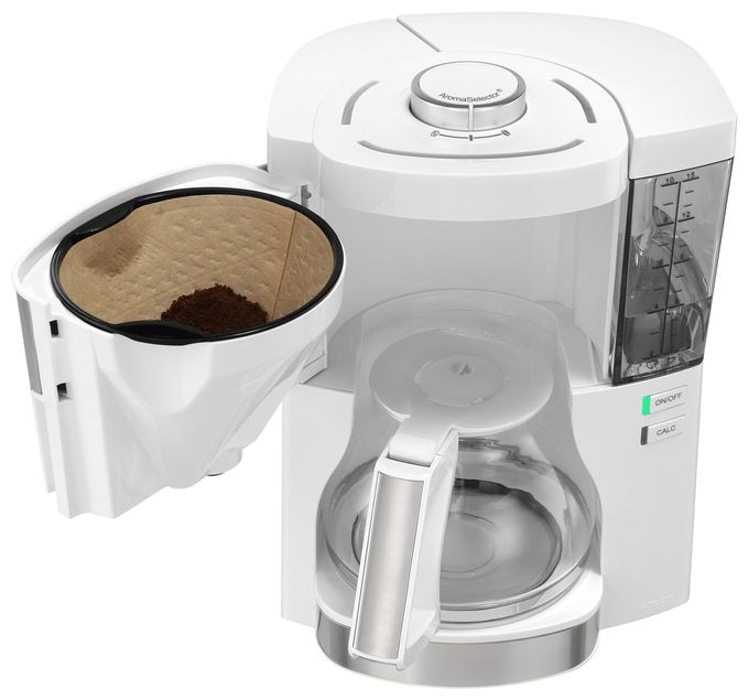 15 Tassen Filterkaffeemaschine  1025-05 (Silber, Weiß) 