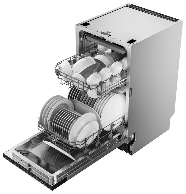 45 cm Geschirrspüler vollintegriert (ohne Front) Leise 10 Maßgedecke aquaStop Funktion MDWEB1004MB-RI 