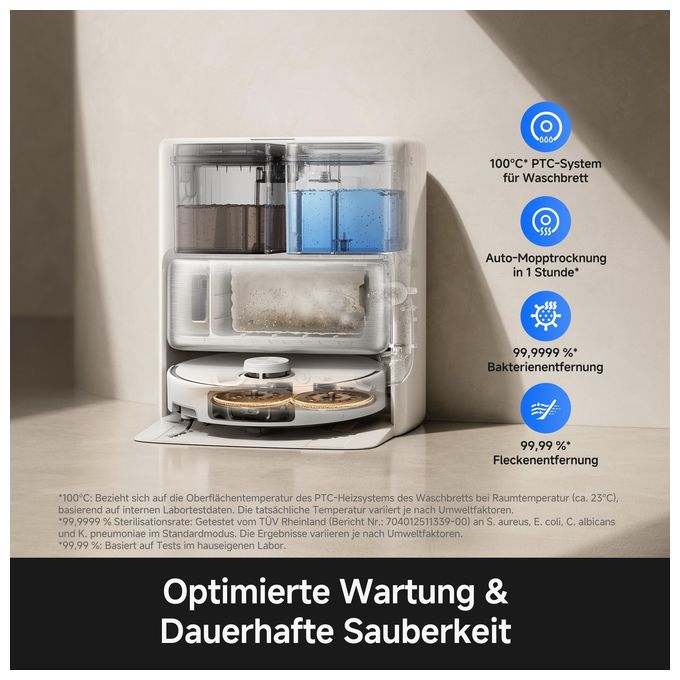 Saugroboter nass/trocken 30000 Pascal Leistung  P70 Pro Ultra (Weiß, Edelstahl) 