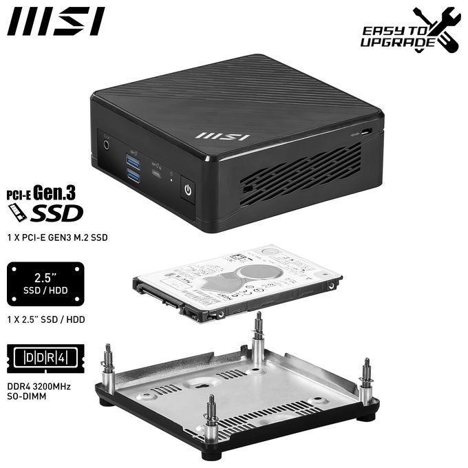 Mini-PC Intel® N 4 GB Ram 128 GB SSD Windows 11 Pro intern Cubi N ADL-007DE 