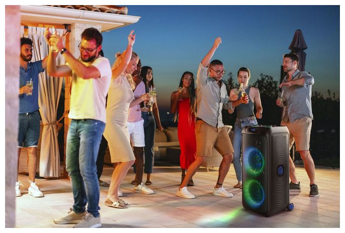 40 W Bluetooth Lautsprecher Laufzeit bis 4 h  Sound Box (Schwarz) 