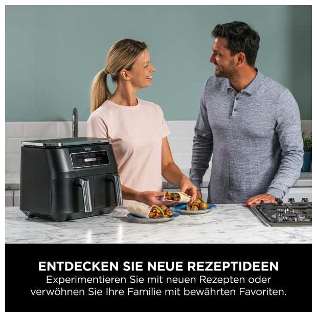 Doppel Heißluftfritteuse 7,6 l 2400 W  AF200EU (Schwarz) 