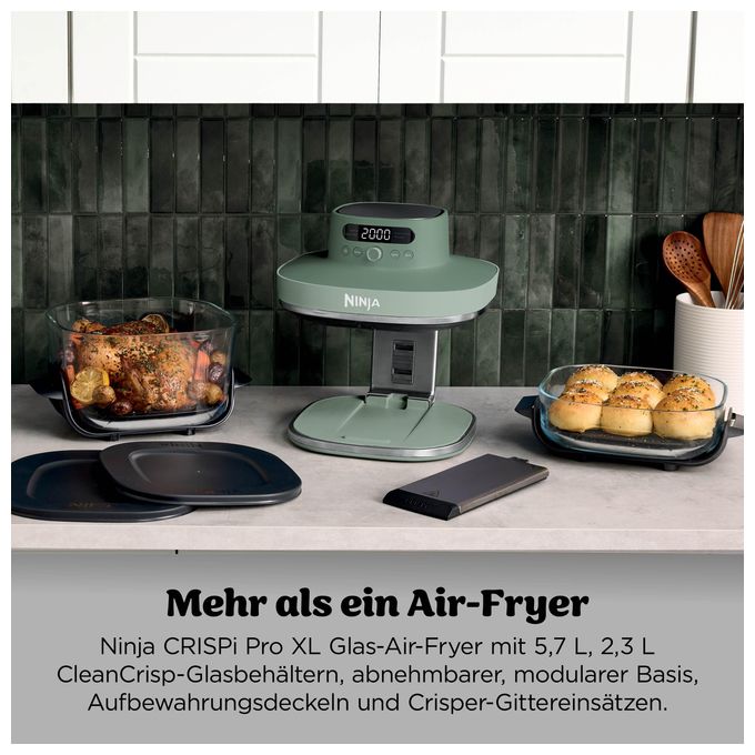 Heißluftfritteuse 5,7 l 2000 W  AS090EUGN Crispi Pro 5-in-1 (Grün) 