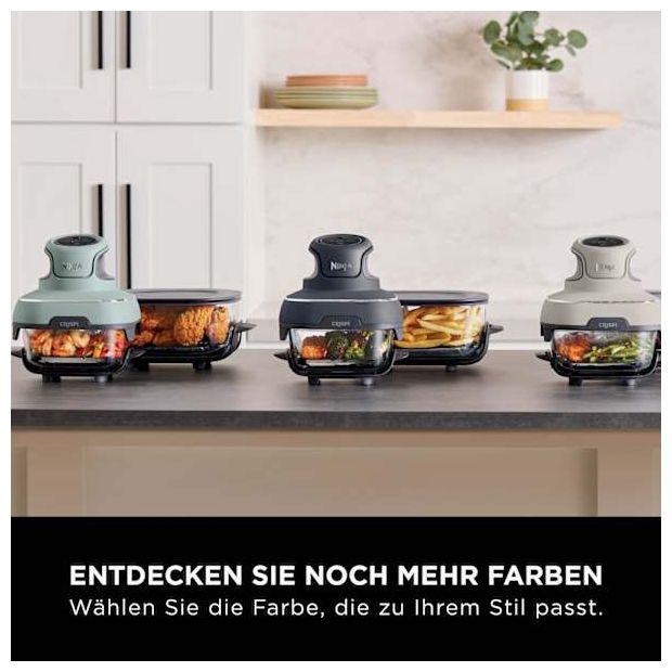 Heißluftfritteuse 3,8 l 1700 W (Grau, Steinfarbe, Transparent) FN101EU Crispi 