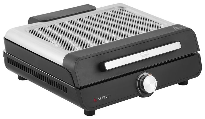 1 Zone(n) 1450 W mit 233 x 355 mm Fläche  GR101EU Sizzle Grillplatte + Plancha (Schwarz) 