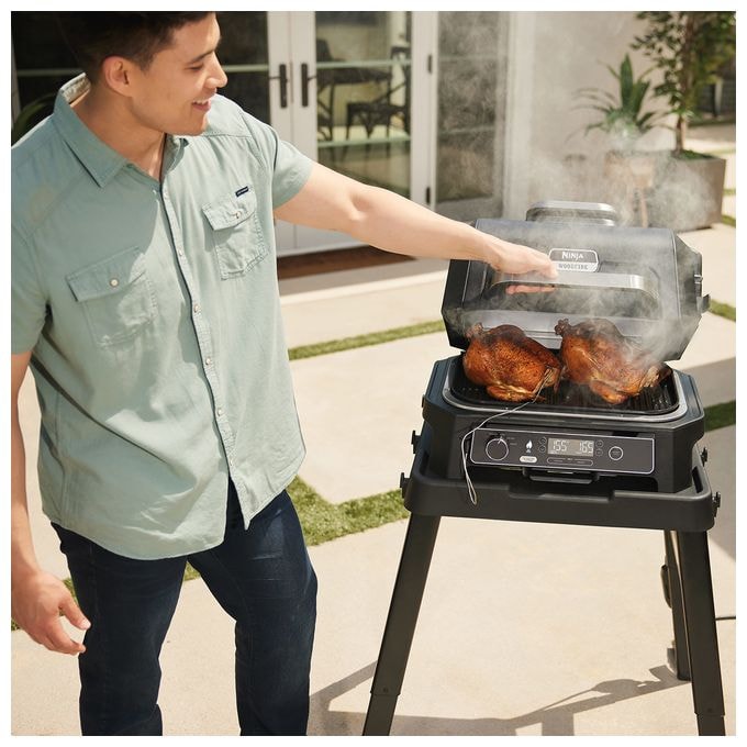 1 Zone(n) 1700 W  OG850EU Woodfire Pro XL Outdoor Grill und Smoker (Schwarz, Grau) 