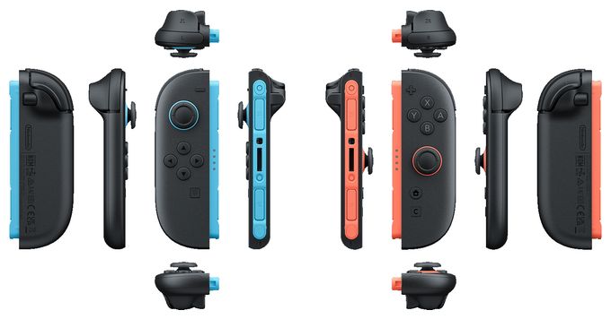 Analog / Digital Joystick für Nintendo Switch 2  Joy-Con 2 Controller (Schwarz, Blau, Rot) 
