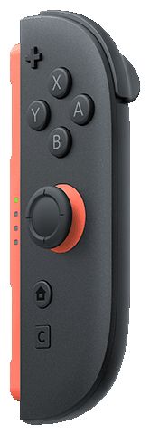 Analog / Digital Joystick für Nintendo Switch 2  Joy-Con 2 (R) (Schwarz, Rot) 