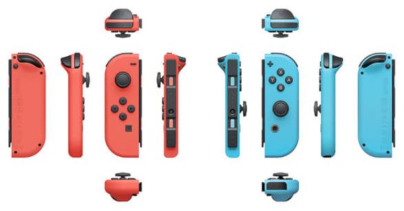 Analog / Digital Gamepad für Nintendo Switch  Joy Con 2er Set (Blau, Rot) 