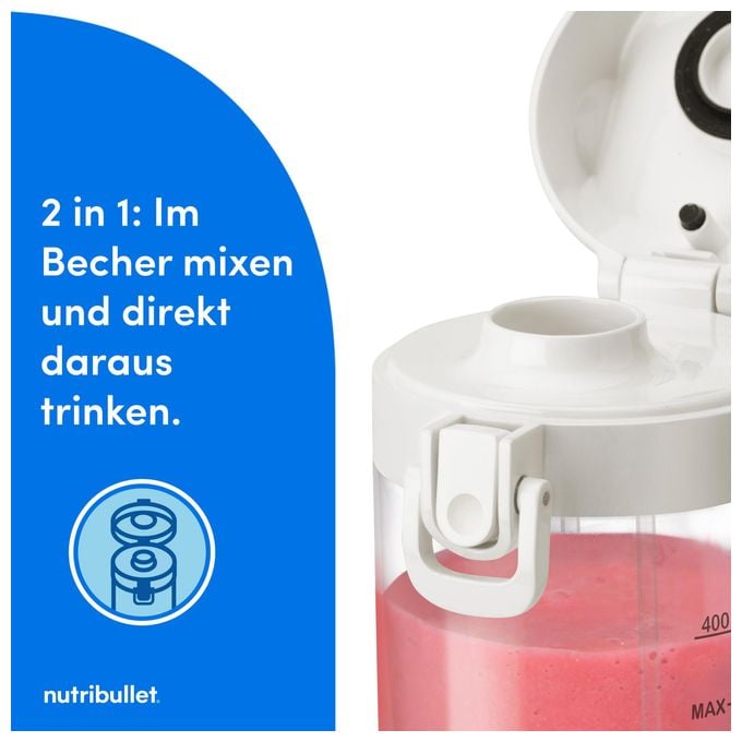 0,59 l Standmixer  NBP016W Flip (Schwarz, Weiß) 