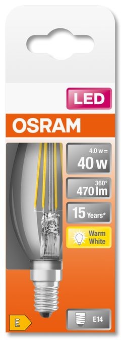 LED Lampe Kerze E14 EEK: E 470 lm Warmweiß (2700K) entspricht 40 W Star 