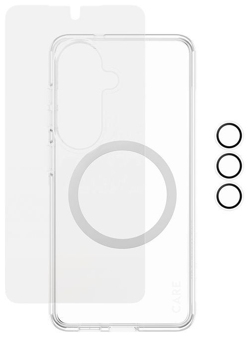 Klare Bildschirmschutzfolie Thermoplastische Polyurethane (TPU), Gehärtetes Glas, Polyethylenterephthalat, Silikon für  Samsung Samsung - Galaxy S26 Kratzresistent, Schockresistent 12957 3-in-1 Bundle Cover 