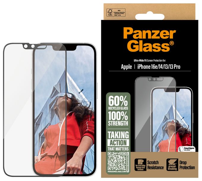 Klare Bildschirmschutzfolie Gehärtetes Glas, Polyethylenterephthalat, Silikon für  Apple Apple - iPhone 13, Apple - iPhone 13 Pro, Apple - iPhone 14, Apple - iPhone 16e, Apple - iPhone 17e Kratzresistent, Schockresistent 29845 