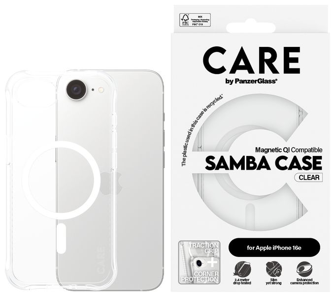 Cover für Apple Apple - iPhone 16e, Apple - iPhone 17e  29845 Care Case (Transparent) 