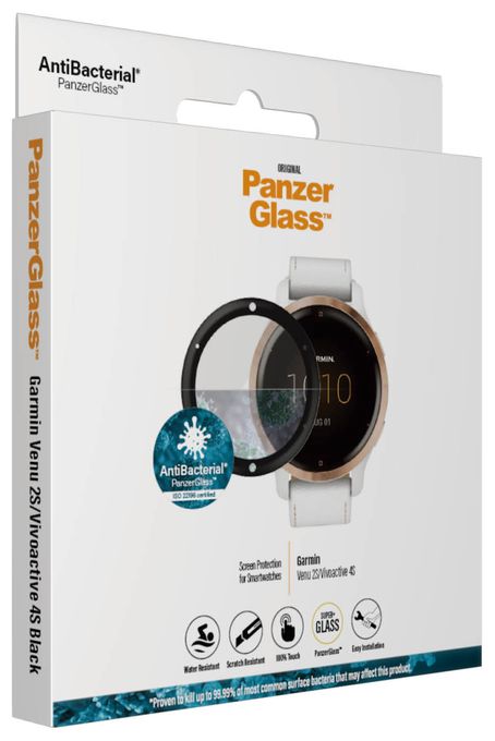 Klare Bildschirmschutzfolie Gehärtetes Glas, Polyethylenterephthalat, Silikon für  Garmin Garmin - Venu 2S, Garmin - Vivoactive 4s Kratzresistent, Schockresistent, Antibakteriell 3653 Displayschutz 